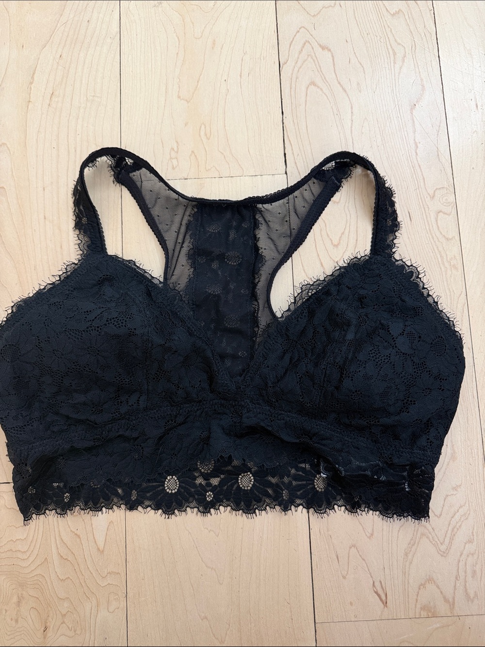 aerie Black Lace Racerback Bralette
